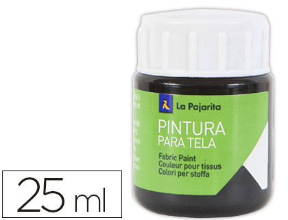 Pintura para tela La Pajarita negro 25ml.